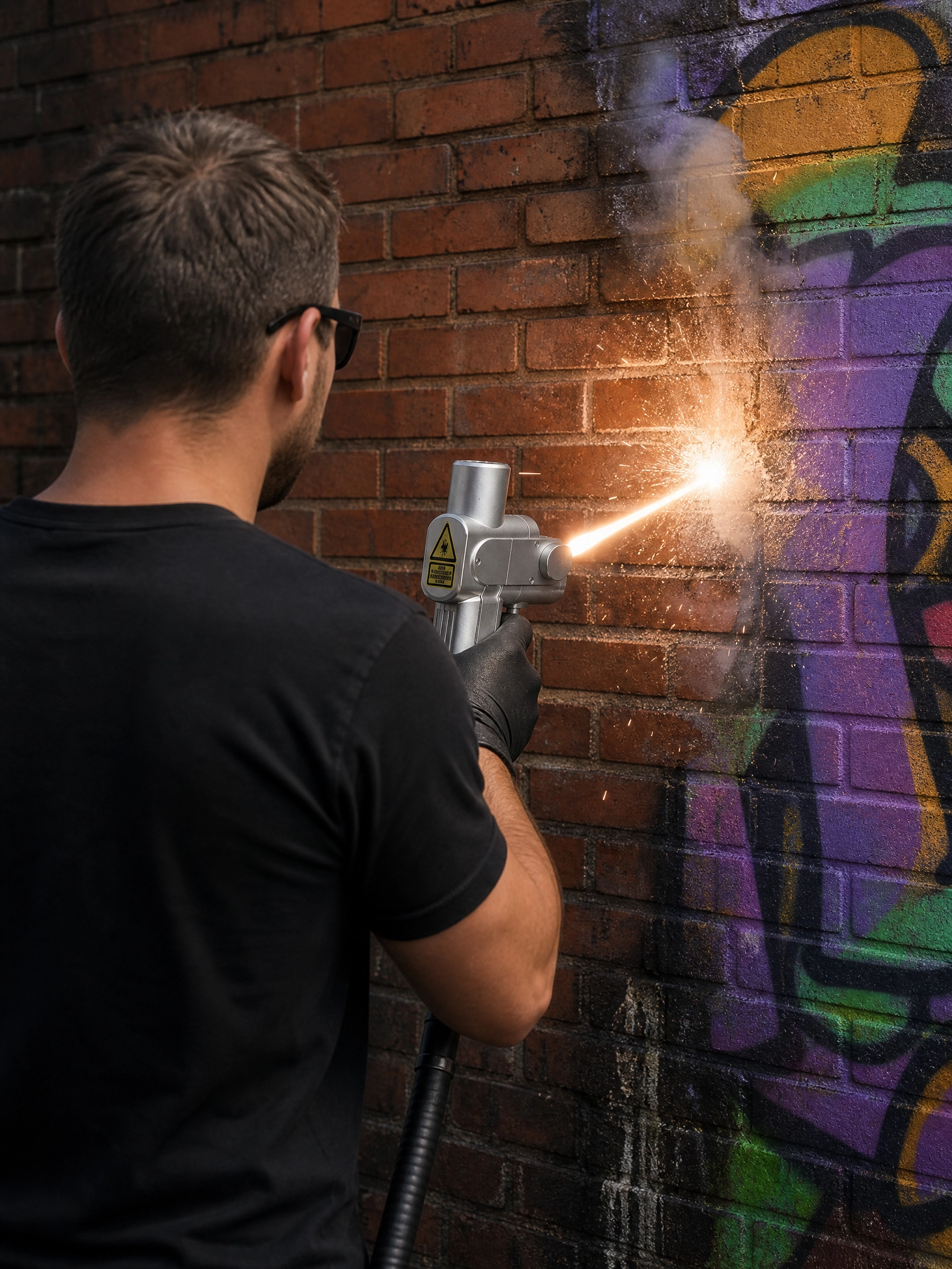 laser cleaning specific gun